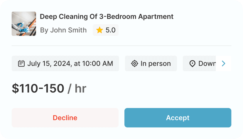 Deep Cleaning Job Posting